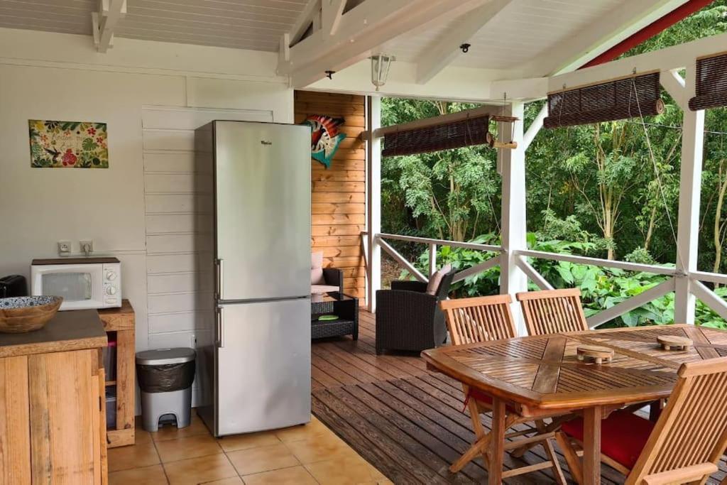 Grand Bungalow Avec Piscine Et Vue Mer Bouillante Bagian luar foto